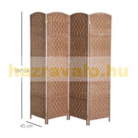   Fa térelválasztó paraván 4 darab térelválasztó panel 180x180 cm