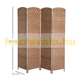   Fa térelválasztó paraván 4 darab térelválasztó panel 180x180 cm