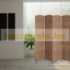 Wooden partition screen, 4 partition panels 180x180 cm