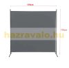 Room divider screen 1 room divider panel 176x175 cm in dark gray color