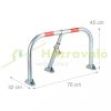 Drive-through parking guard foldable manual barrier 45x76x32 cm lockable parking barrier