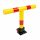 Parking guard steel barrier parking barrier parking space protective barrier, lockable with a key yellow-red