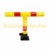 Parking guard steel barrier parking barrier parking space protective barrier, lockable with a key yellow-red