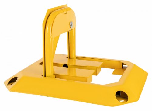 Parking guard steel anti-parking parking space protective barrier, lockable with a key yellow