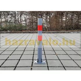   Behajtásgátló parkolóőr lehajtható oszlop kulccsal zárható kerek