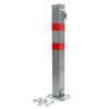 Drive-through parking guard, folding column, lockable with a key, square