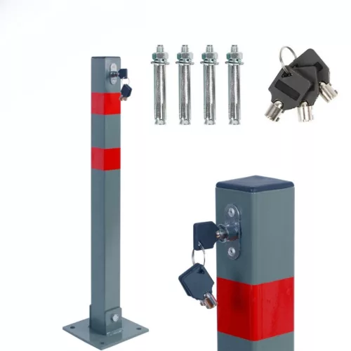 Parkolásgátló oszlop Parkolóőr felhajtható kulccsal zárható szögletes