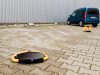 Parkolóőr távirányítós, távvezérelhető, napelemes, akkumulátoros, elektromos parkolásgátló