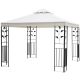 Luxury gazebo garden tent 295x295 cm steel frame double roof breathable party tent event tent polyester white