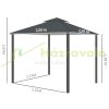 Luxury gazebo garden tent 295x295x270 cm gray party tent double roof event tent