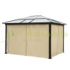 Luxury gazebo garden tent 295x360x265 cm black-beige party tent polycarbonate roof event tent