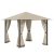 Luxus pavilon kerti sátor 297x297x260 cm bézs-barna partisátor modern rendezvénysátor