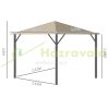 Luxury gazebo garden tent 297x297x260 cm beige-brown party tent modern event tent