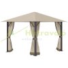 Luxury gazebo garden tent 297x297x260 cm beige-brown party tent modern event tent