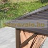 Luxus pavilon kerti sátor 300x300x250 cm aluminium tetővel oldalfallal barna színben