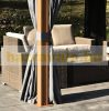 Luxury gazebo garden tent 300x300 cm anodized wood pattern aluminum frame and roof 