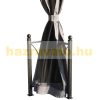 Luxury aluminum gazebo garden tent 3x3 meters with a hollow polycarbonate roof and side walls in black