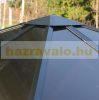 Luxury aluminum gazebo garden tent 3x3 meters with a hollow polycarbonate roof and side walls in black