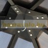 Luxury aluminum gazebo garden tent 3x3 meters with a hollow polycarbonate roof and side walls in black