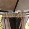 Luxury aluminum gazebo garden tent 3x3 meters with a hollow polycarbonate roof and side walls in black