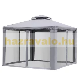   Luxus pavilon kerti sátor kerti parti pavilon 300x300 cm szürke