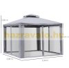 Luxury gazebo garden tent garden party gazebo 300x300 cm grey