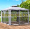 Luxus pavilon kerti sátor kerti parti pavilon 300x300 cm szürke