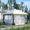 Luxury gazebo garden tent 300x300x270 cm white event tent removable curtains