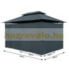 Luxus pavilon kerti sátor 300x400 cm antracit rendezvénysátor