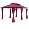 Luxury gazebo garden tent 300x400 cm burgundy event tent