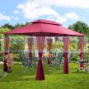 Luxury gazebo garden tent 300x400 cm burgundy event tent