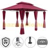 Luxury gazebo garden tent 300x400 cm burgundy event tent