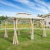 Luxury gazebo garden tent 300x400 cm cream white