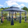 Luxury gazebo garden tent 300x400 cm dark blue event tent