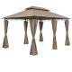 Luxury gazebo garden tent 300x400 cm taupe brown event tent pond color