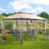 Luxury gazebo garden tent 300x400 cm taupe brown event tent pond color