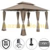 Luxury gazebo garden tent 300x400 cm taupe brown event tent pond color