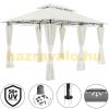 Luxury gazebo garden tent 300x400 cm off-white event tent