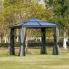 Luxury gazebo garden tent 300x300x265 cm cm anthracite party tent polycarbonate roof event tent