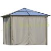 Luxury gazebo garden tent 300x300x265 cm cm anthracite party tent polycarbonate roof event tent