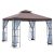 Luxus pavilon kerti sátor 300x300x265 cm barna partisátor szúnyoghálóval rendezvénysátor