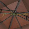 Luxury gazebo garden tent 300x300x265 cm brown party tent with mosquito net event tent