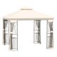 Luxury gazebo garden tent 300x300x274 cm beige party tent with decorative frame event tent