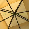 Luxury gazebo garden tent 300x300x280 cm beige-black party tent with decorative columns event tent