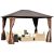 Luxus pavilon kerti sátor 300x365x262 cm barna-bronz partisátor fém tetős rendezvénysátor