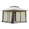 Luxury pavilion popup garden tent 364x364x294 cm brown party tent event tent
