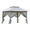 Luxury pavilion popup garden tent 364x364x294 cm gray party tent event tent