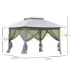 Luxury pavilion popup garden tent 364x364x294 cm gray party tent event tent