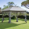 Luxury pavilion popup garden tent 364x364x294 cm gray party tent event tent