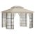 Luxus pavilon kerti sátor 365x300x265 cm bézs partisátor szúnyoghálóval légáteresztő dupla tető